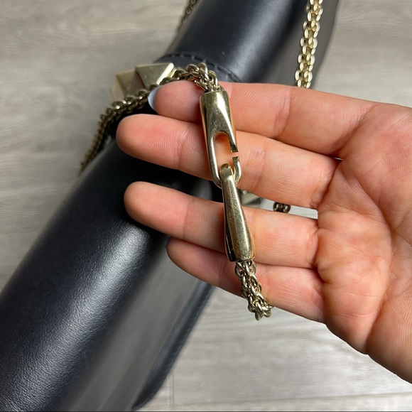 VALENTINO Garavani Black/Gold Large Glam Lock Bag - Picture 11 of 16